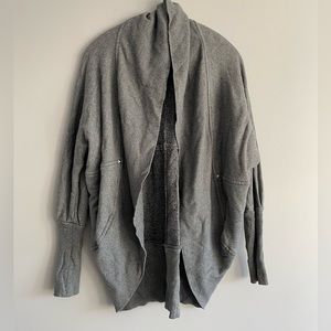 Wilfred Diderot Studded Cardigan Sweater  - Dark Heather Grey - Size M